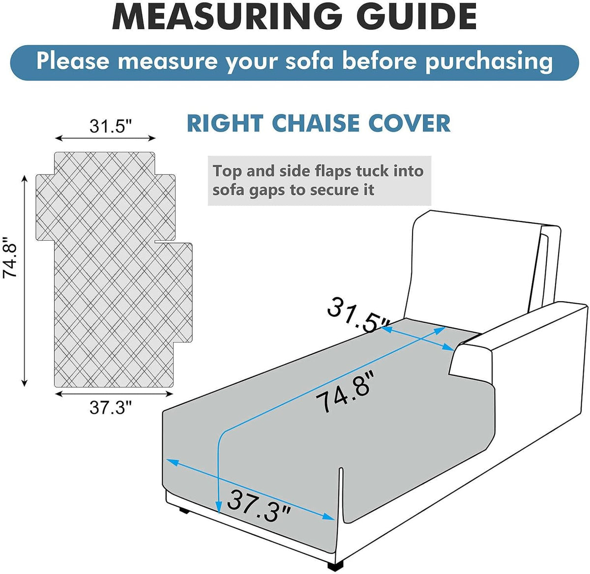 Waterproof Sectional Couch Cover for Dogs, L Shape Chaise Protector - Image 2