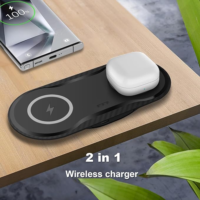40W Wireless Charging Pad, Dual 20W Fast Wireless Charging Mat for Samsung Galaxy S25,S24,S23/Note 20/10/Buds,15W Wireless Charger Station for iPhone 17 16 15 14 13 8/SE/X/XS (Black) - Image 7