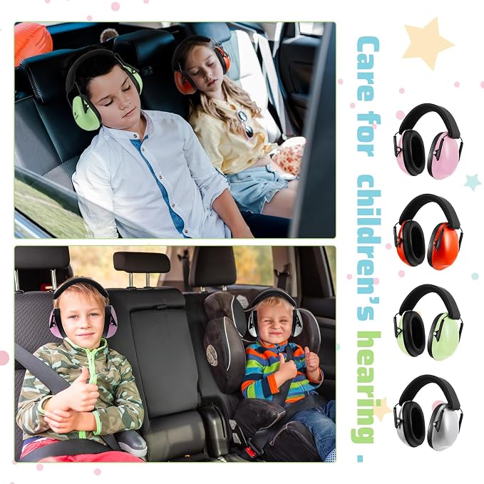 6 Pcs Noise Cancelling Headphones Kids Adult Ear Muffs Bulk, Ear Protection 27db Noise Reduction Hearing Earmuff - Image 5