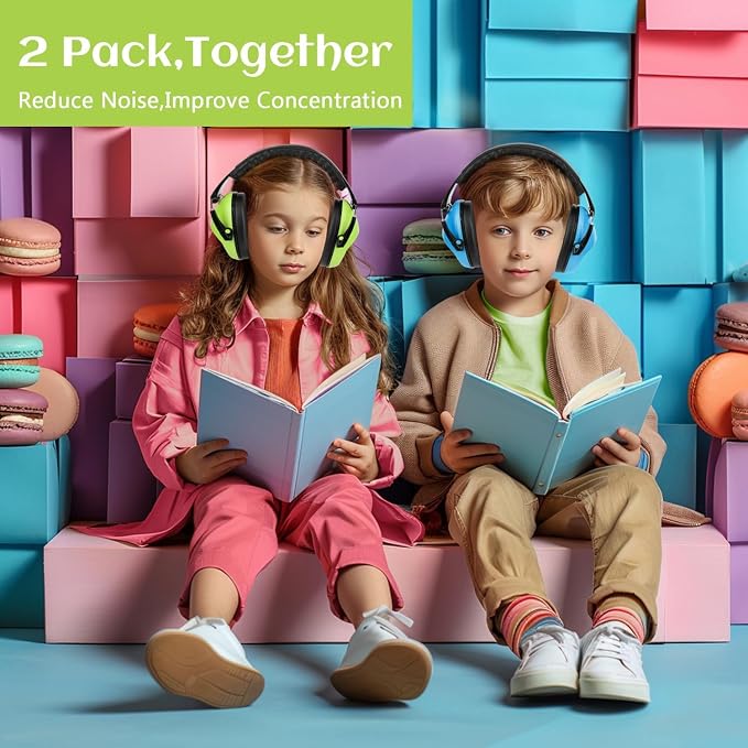 Floriogra 2 Pack Noise Cancelling Headphones for Kids/Toddler Ear Muffs | 28dB SNR Kids Ear Protection for Autism Children Noise Reduction Earmuffs for Concerts, Monster Jam, Air Shows, Fireworks - Image 2
