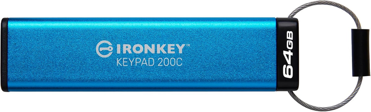 Kingston Ironkey Keypad 200 USB-C 64GB Encrypted Flash Drive | OS Independent | FIPS 140-3 Level 3 | XTS-AES 256-bit | BadUSB and Brute Force Protection | Multi-Pin Option | IKKP200C/64GB - Image 2