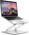 OMOTON Laptop Stand, Adjustable Metal Foldable Riser 10-17.2", Silver | Ergonomic Cooling Laptop Holder, Height Adjustable to 270mm for Sit-Stand, Portable Travel by OMOTON