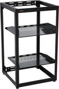 ECHOGEAR 20U Open Frame Rack w/Optimal Air Flow, DIY Assembly, 20.4” Depth by ECHOGEAR