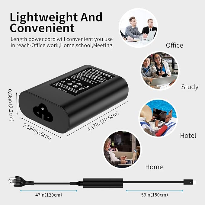 65W 45Watt USB C Charger Compatible with Dell Latitude 5520 5420 5320 5430 7420 7390 7320 7400 XPS 13 15 Chromebook 3100 Computer Fast Charging Type C Power Supply Cord - Image 8