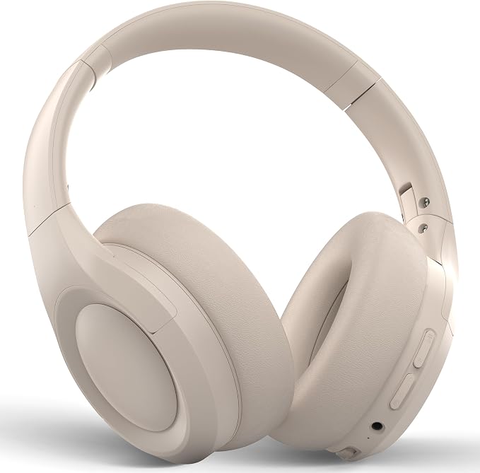 ANC Wireless Bluetooth 5.4 Headset, ENC Built-in Mic for Clear Calls, Hi-res, Foldable, Breathable Over Ear Comfort, Low Latency, Lightweight, 3.5 mm Audio Cable, Wired, for Cell Phones, Tablets, PC’s - Image 8