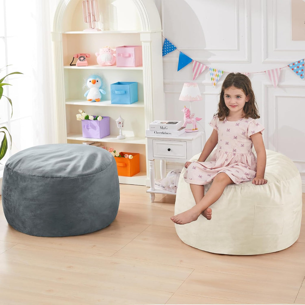 Bean Bag Chairs for Kids- Small Bean Bag Convertible Floor Sofa - Image 2