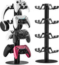 4-Tier Game Controller Holder and Headphone Stand Aluminum Alloy for Desk Compatible with X-Box, PS5, PS4, and N-Switch Headset Holder for 8 Controllers by ZYTHRONE