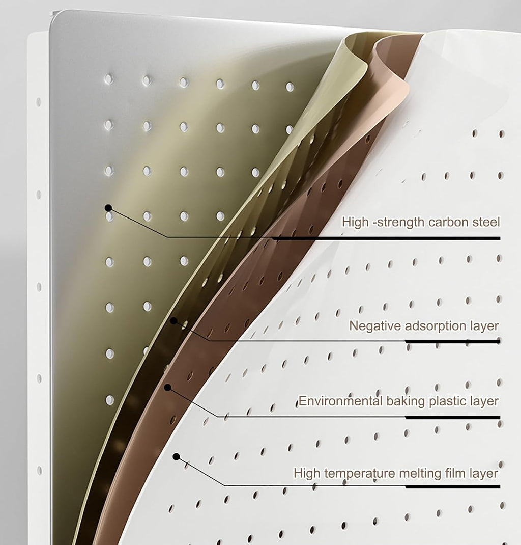 Clamp on Desk Pegboard,Pegboard Combination Kit,Desk Accessories for Office Gaming Home,Desk Organizer Panel,Modular Hanging Organizer Storage Boards (Color : White, Size : 60x40cm) - Image 3