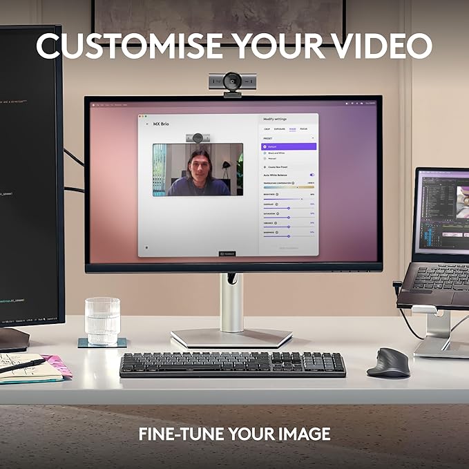 Logitech MX Brio Ultra HD 4K Webcam Collaboration and Streaming - Graphite | Ideal for collaboration and streaming, Show Mode, works with Microsoft Teams, Zoom, Google Meet, Nintendo Switch 2 - Image 5