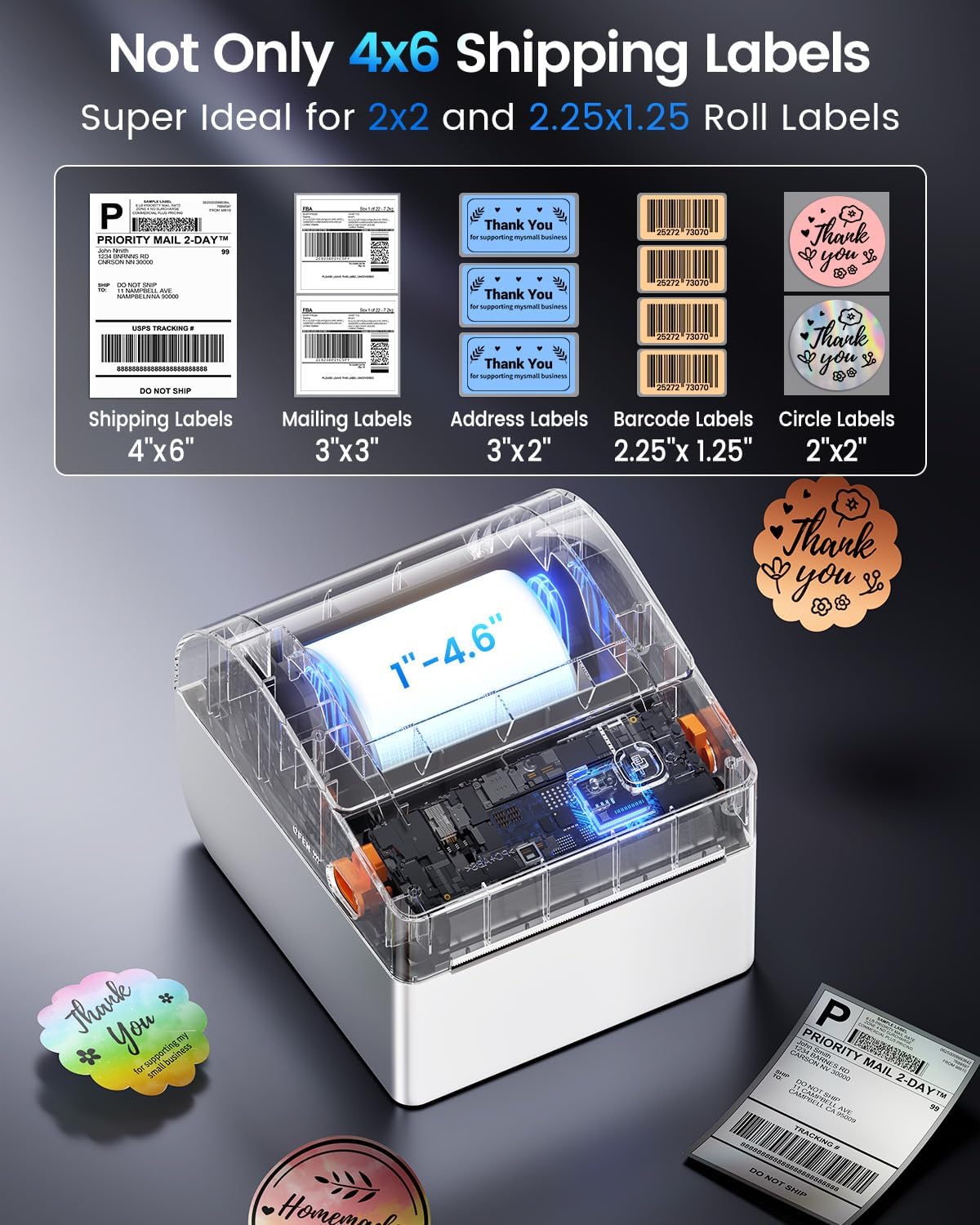 Bluetooth Shipping Label Printer 4x6 - Image 7