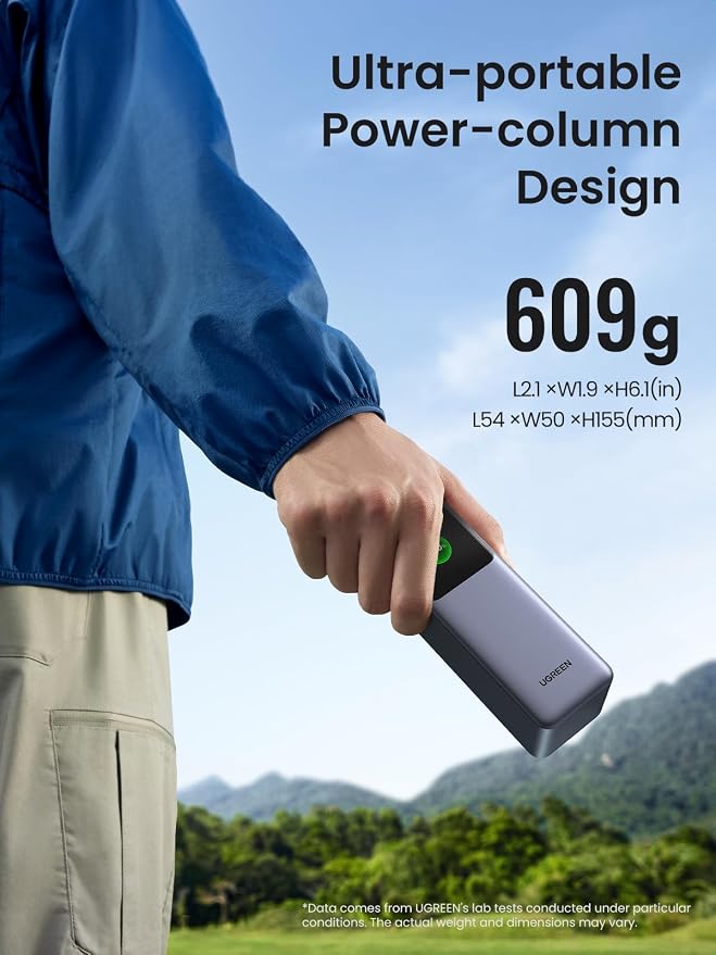 UGREEN Nexode 25000mAh 200W PD 3.1 TFT 3-Port Power Bank | TFT smart display, 90Wh, PD 3.1 fast for laptops. Supports MacBook Pro/Air, Dell, iPhone 17 - Image 4