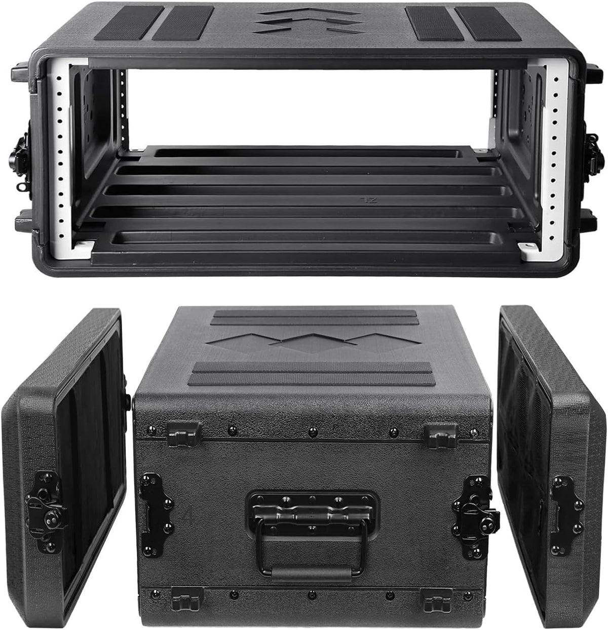 Diandian 4U Rack Case Shallow 16" Depth, Rackmount Flight Case Shock Mount by Diandian