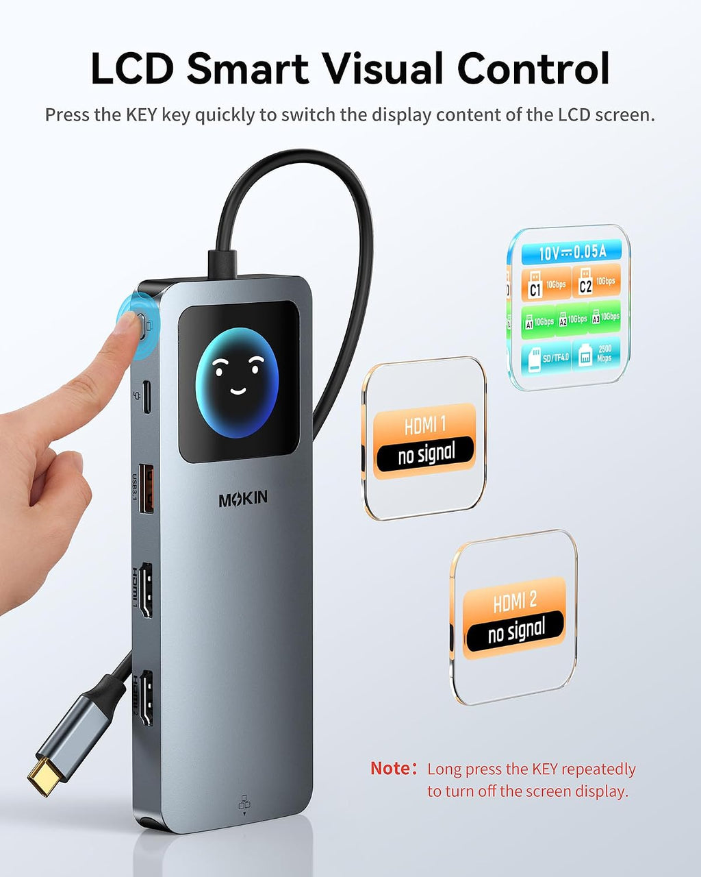 MOKiN LCD USB C Docking Station Dual Monitor,Laptop Docking Station 2 HDMI - Image 3