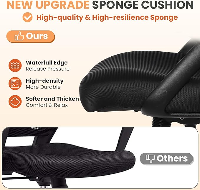 Drafting Chair Adjustable, Tall Office Chair Lumbar Support Ergonomic Standing Desk Chair Heavy Duty Tall Drafting Stool for Artists with Footrest Home Office Drafting Stool - Image 6