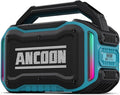 ANCOON Speakers Bluetooth Wireless: 80W(Peak) Loud Speaker with Bass, 20H Playtime, IPX6 Waterproof, Large Jobsite Speakers for Work, Outdoor, Workshop, Garage, Portable Speaker with TWS (Sky Blue) by ANCOON