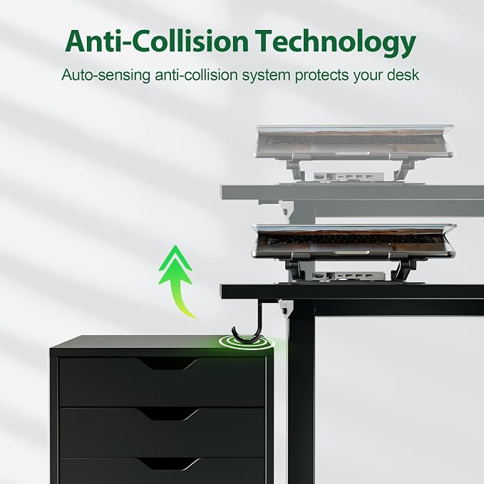 Agilestic 63 * 24 Inch Height Adjustable Electric Standing Desk, Black | Sit Stand Up Computer Desk, Memory Presets, Stable Steel Frame,154 lbs, Easy Assembly, Splice Board, Home Office, Studying - Image 6