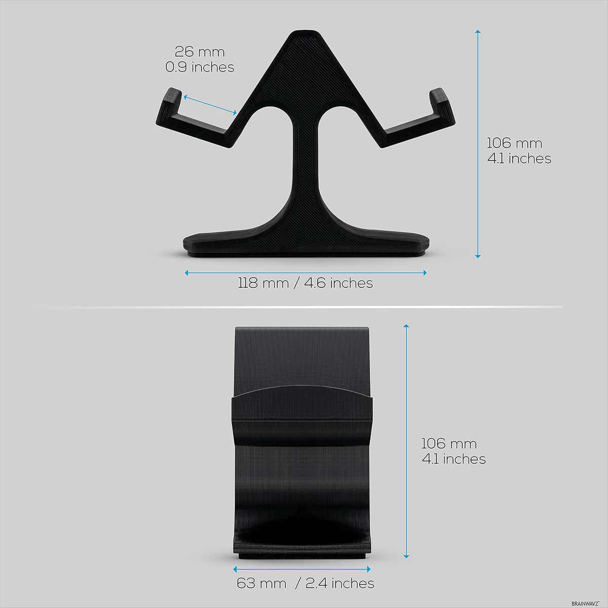 Dual Game Controller Desktop Holder Stand - Universal Design for Xbox ONE, PS5, PS4, PC, Steelseries, Steam & More, Reduce Clutter UGDS-03 (Black) - Image 6