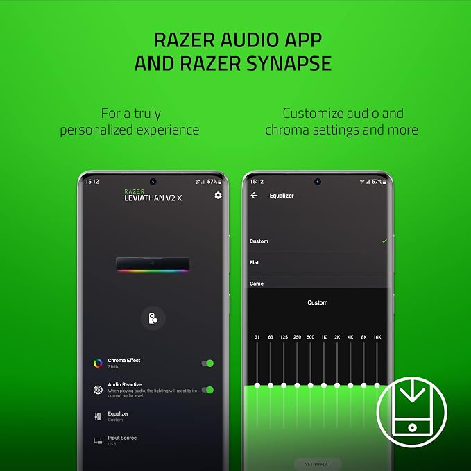 Razer Leviathan V2 X, PC Soundbar with Full-Range Drivers, Black | Compact Design, Chroma RGB, USB-C, Bluetooth 5.0, for PC, Laptop, Smartphones, Tablets & Nintendo Switch - Image 7
