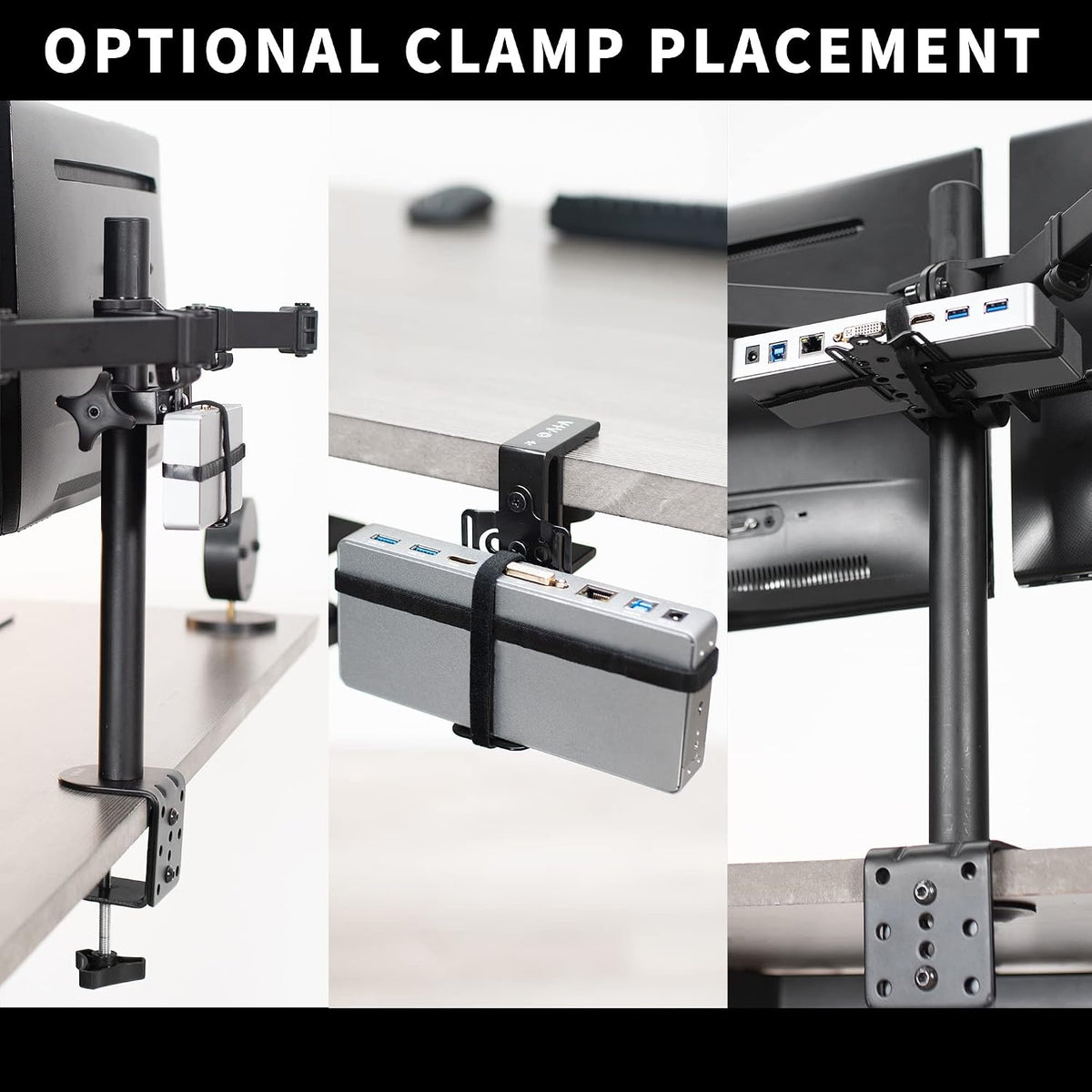 VIVO Universal Docking Station Mount for Workstation, Up to 10 in Wide - Image 3