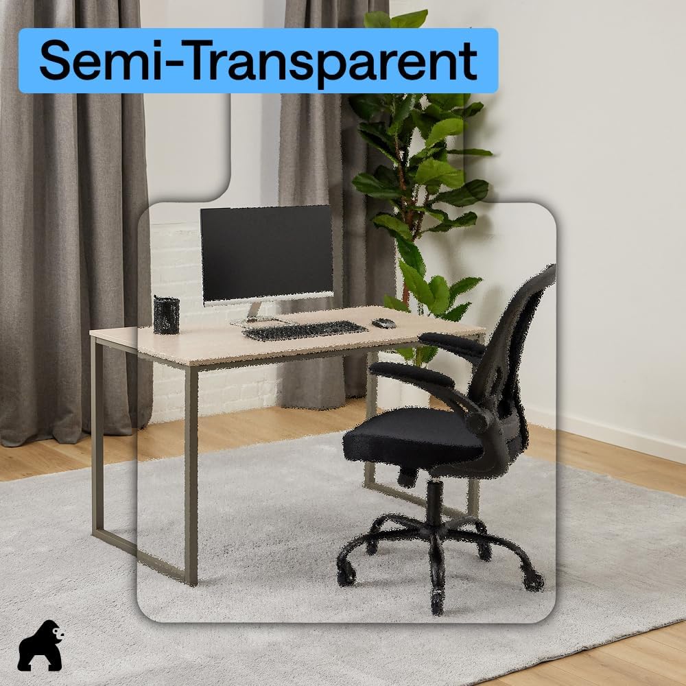 GORILLA GRIP Office Chair Mat for Carpet Floors, Heavy Duty 29x47 Clear Lip - Image 7