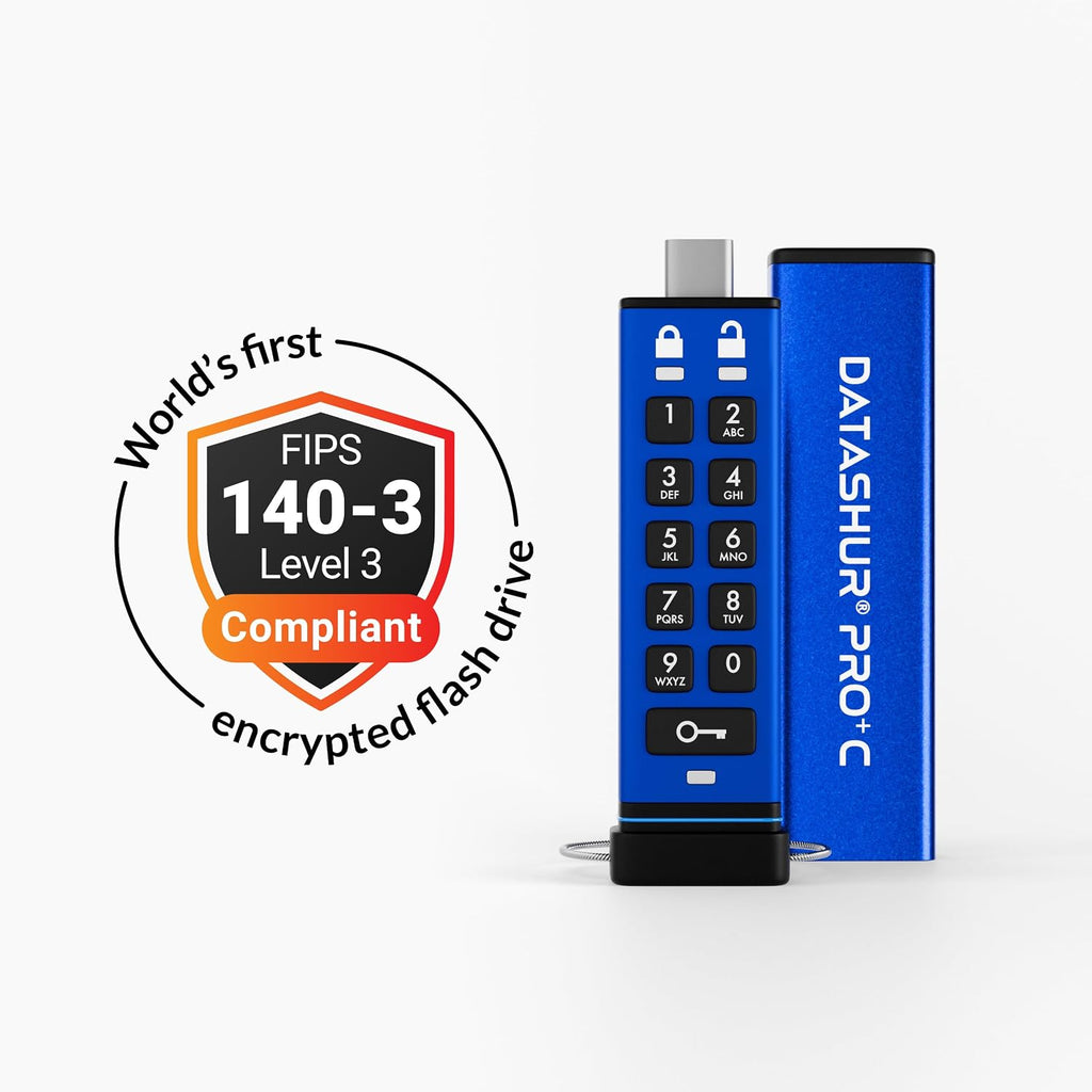 iStorage datAshur PRO+C 32GB | Secure USB Type-C Memory Stick | FIPS 140-3 Level 3 Certified | PIN Protected | Type C-A Adapter Included. - Image 6