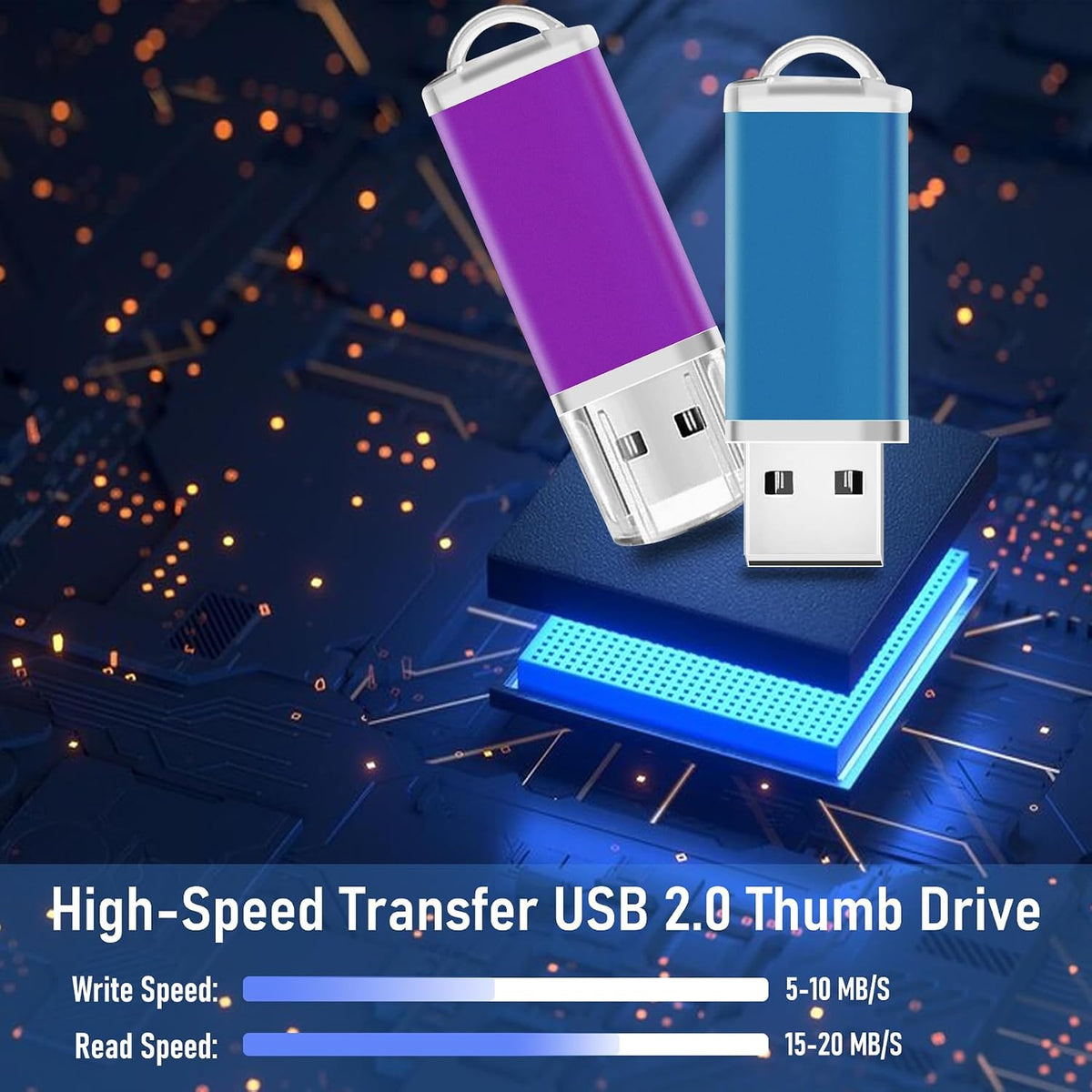 1GB USB Flash Drive 20 Pack Nicepicten Bulk USB Stick 2.0 Thumb Drive Pack - Image 2