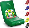 GTPLAYER Gaming Floor Rocking Chair – Rocker Floor Game Chair with Angle Limiter, Stylish Patterned Design, Comfortable Video Game Seat, Green Kitty Pattern by GTPLAYER