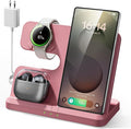 Wireless 3 in 1 Charging Station for Samsung, Phone and Watch Charger for Galaxy S25 Ultra/S24/S23/Z Fold, Wireless Charging Dock for Samsung Watch Galaxy 8/7/6/5, Galaxy Buds 3/2/Pro by EDDIBOX
