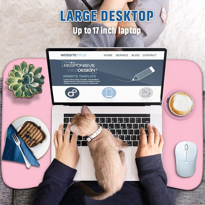Zapuno Multi-Function Laptop Bed Table with Storage Drawer and Cup Holder, Lap Desk Stand Tray for Eating, Reading and Working - Image 4