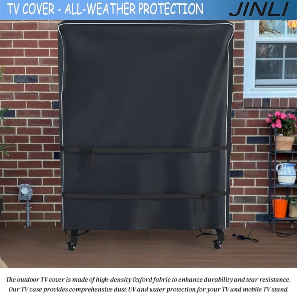 JINLI 60-65 Inch Weatherproof Oxford TV Trolley Cover for Rolling Stand - Image 7