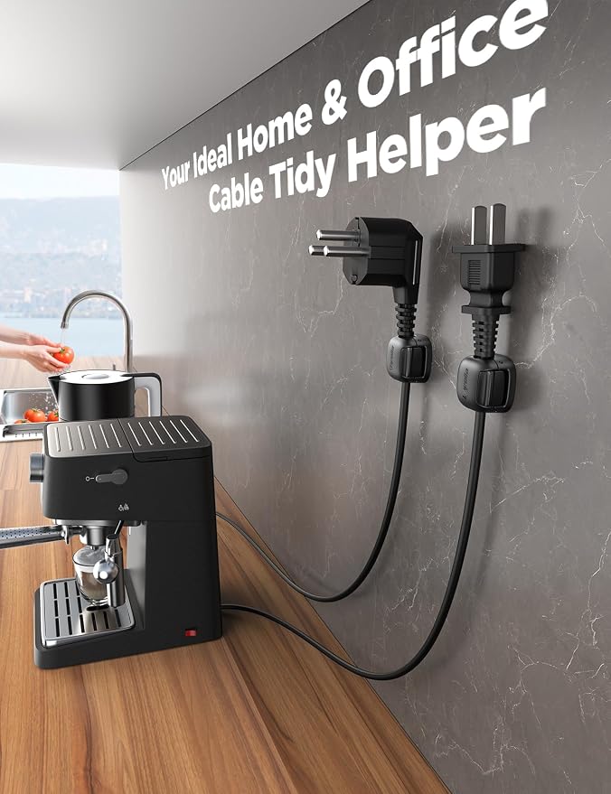 12Pack Cord Organizer - Chfeila [Dual Spring & Clasp Lock] Cable Management Clips, Adhesive Phone Charger Keeper, Compact Wire Holder for Nightstand/Car, Home Office Desk Accessories Decor Essentials - Image 9