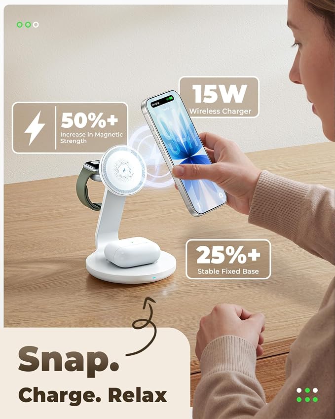 Charger Compatible with MagSafe, 3-in-1 Charging Station - Image 2
