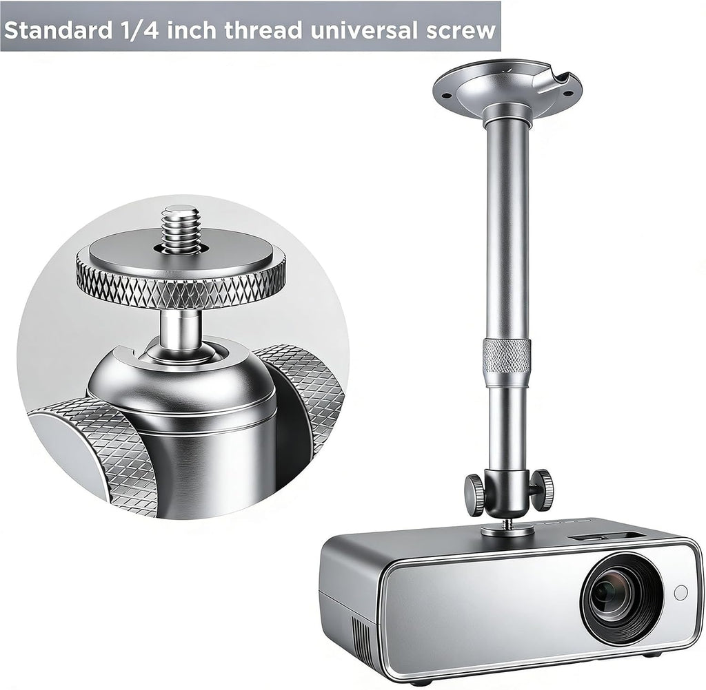 DAWASAPAT Universal 2-in-1 Projector Mount Bracket with Extension Pole, 7.87" - 15.74" Height Adjustable Holder for Projectors - Image 2
