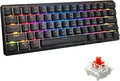 Snpurdiri 60% Gasket Wired Mechanical Gaming Keyboard (Black, Red Switches) | RGB Backlit 61 Keys Mini Gaming Keyboard for PC, Windows XP, Win 7, Win 10 by Snpurdiri