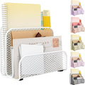 gianotter Mail Organizer Countertop | Mail Sorter with 3-Slot Mail Holder Letter Holder for Desk Bill Organizer for Office Receipts and Letter Paper Storage(White) by gianotter