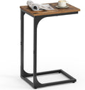 VASAGLE C-Shaped End Table, Small Sofa Side Table with Metal Frame by VASAGLE
