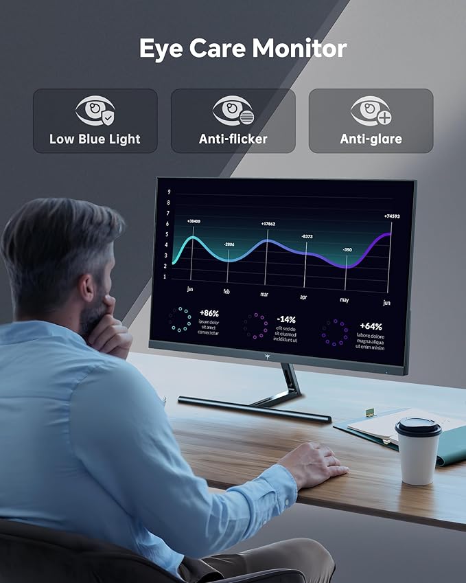 KTC 27 Inch 5K Monitor, 5120 x 2880 5K2K Monitor with 65W Type-C Port, Dual Mode Computer Monitors Compatible with Mac mini, IPS Panel, HDR 400, 217 PPI, 135% sRGB, HDMI DisplayPort, Tilt, H27P3 - Image 6