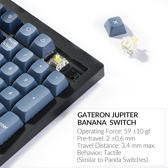 Keychron V6 Max Wireless QMK Mechanical Keyboard 2.4 GHz & Bluetooth | Full-Size Layout Custom with Hot-swappable Gateron Banana Switch RGB Backlight Compatible with Mac Windows Linux - Black - Image 7