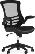 Flash Furniture Desk Chair with Wheels - Swivel Chair with Mid-Back Black Mesh and LeatherSoft Seat for Home Office and Desk by FlashFurniture