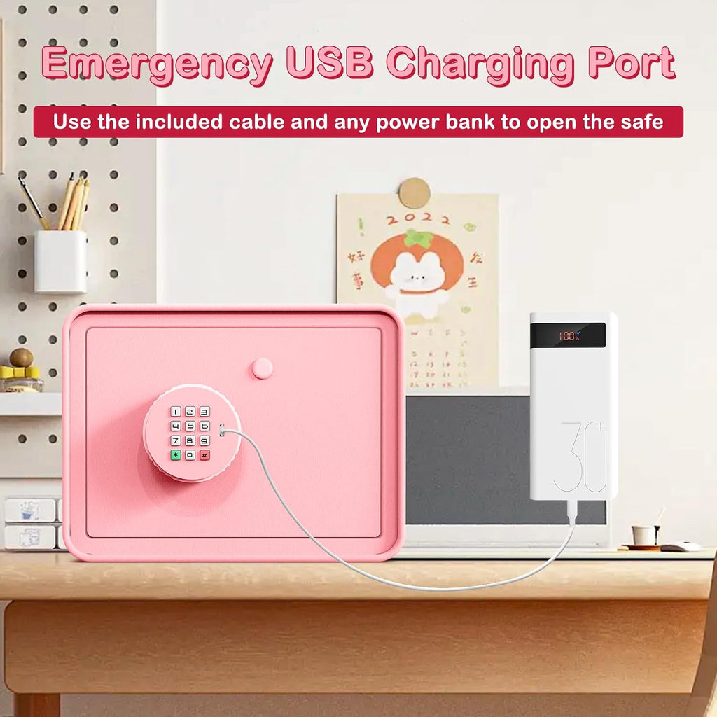 Goldenkey Kids Mini Safe Small Cash Box, Money Security Safe, Piggy Bank - Image 4