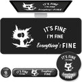 Desk Mat Set Keyboard and Mouse Pad with Wrist Rest Support by VINEBURY