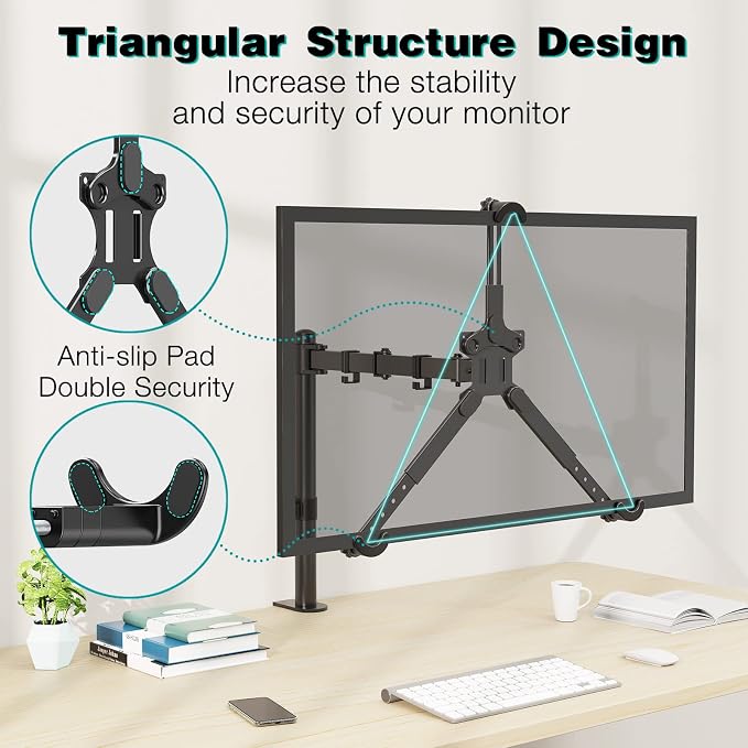 MOUNT PRO VESA Mount Adapter, Universal Non-VESA Monitor Mount Adapter | For 19 to 32 inch Screens, Vesa Bracket 75x75mm/100x100mm, Hold up to Max 17.6lbs - Image 4
