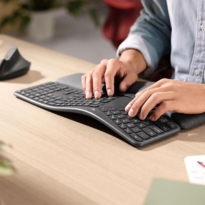 Logitech Ergo K860 Split for Business Wireless Keyboard - Graphite | Split layout, for business, secured Logi Bolt, Bluetooth, Windows/Mac/Chrome/Linux compatible, globally certified - Image 2