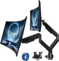 MOUNT PRO Dual Monitor Desk Mount for 39" Ultrawide Screen up to 33lbs, Heavy Duty Monitor Arm Double Gas Spring Arms for 2 Monitors, Adjustable Computer Monitor Stand with USB, VESA 75x75 100x100 by MOUNTPRO