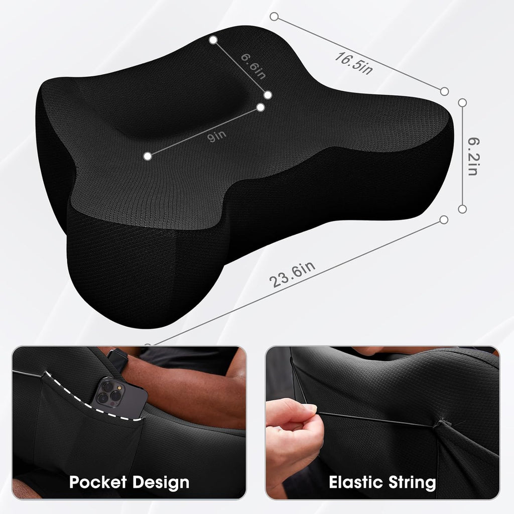 Lap Desk, Reading Pillow, Laptop Pillow for Lap, Portlands Portable Desk Pad for Bed, Couch, Car (Black) - Image 6