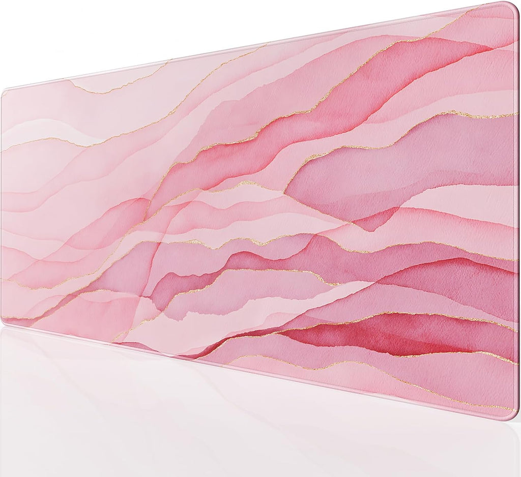 KTRIO Large Gaming Mouse Pad, Desk Mat, 31.5 x 15.7 in, Pink Glow, XXL by KTRIO