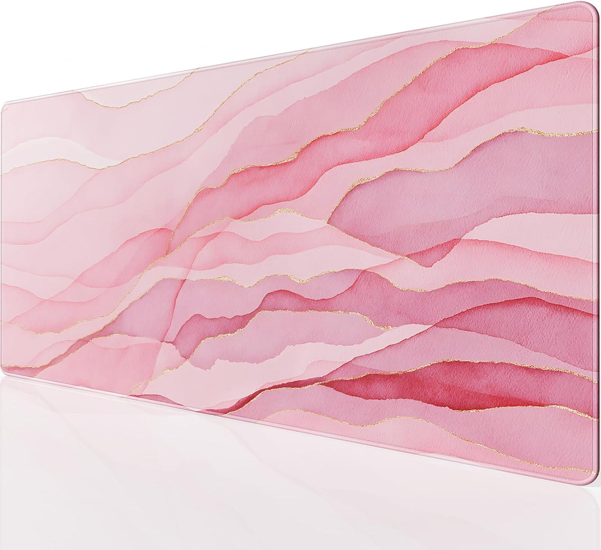 KTRIO Large Gaming Mouse Pad, Desk Mat, 31.5 x 15.7 in, Pink Glow, XXL by KTRIO