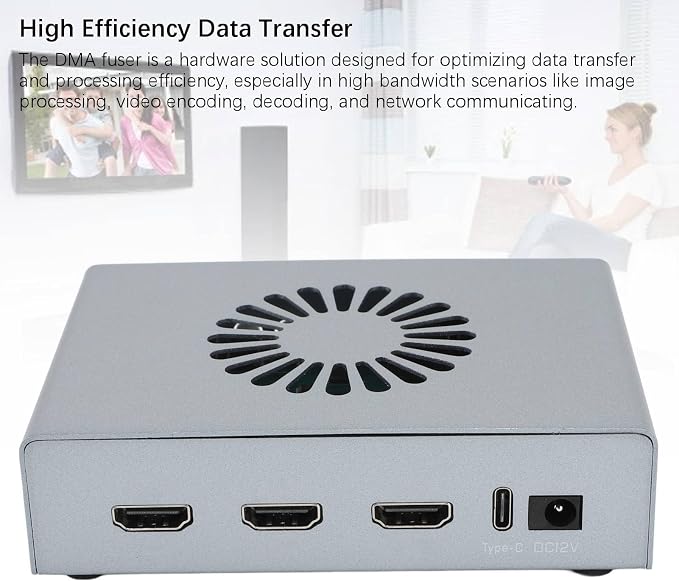 DMA Fuser, 2K 144hz Adapter, HD Multimedia Interface Overlayer Synthesizer, Lossless Simple Operating for Gaming and Video Conferencing - Image 2