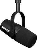 Shure MV7X XLR Dynamic Podcast & Recording Microphone - Black | XLR dynamic mic with voice-isolating technology and all-metal build for podcasting and vocal recording by Shure