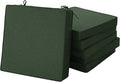 Outdoor Chair Cushions, Set of 6, 22 x 22 Inch, Olive Green | Water Resistant, Fade Resistant, Patio Furniture Square Seat Replacement, Removable Cover with Ties, Non-Slip Bottom by Unknown
